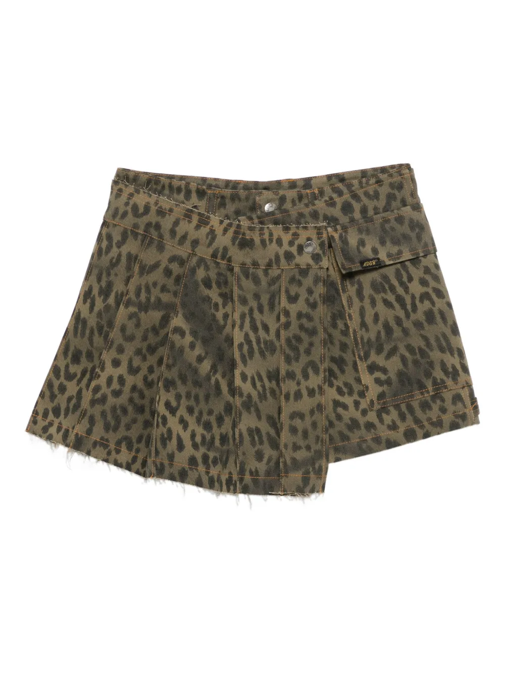 Andersson Bell leopard-print pleated wrap skort Groen