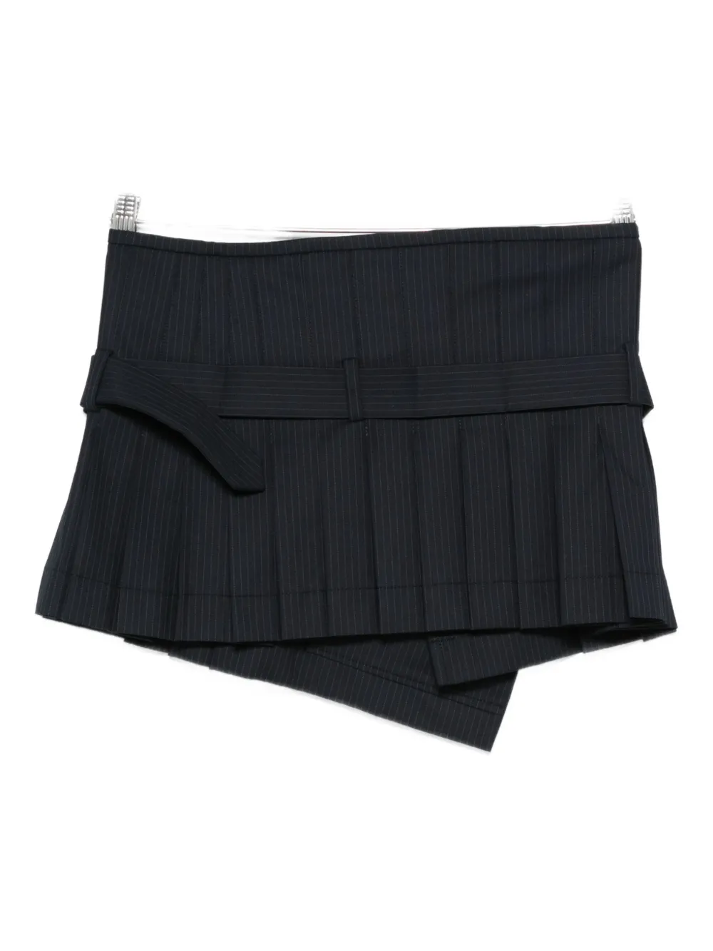 Charles Jeffrey Loverboy pinstripe wrap mini skirt Blauw