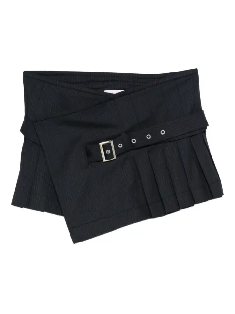 Charles Jeffrey Loverboy pinstripe wrap mini skirt