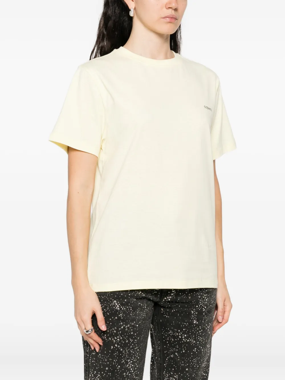 Coperni logo-detail T-shirt Geel