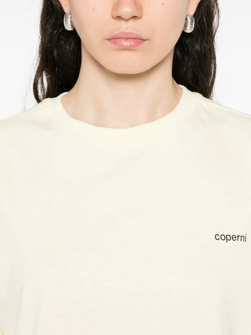 Coperni logo-detail T-shirt Geel