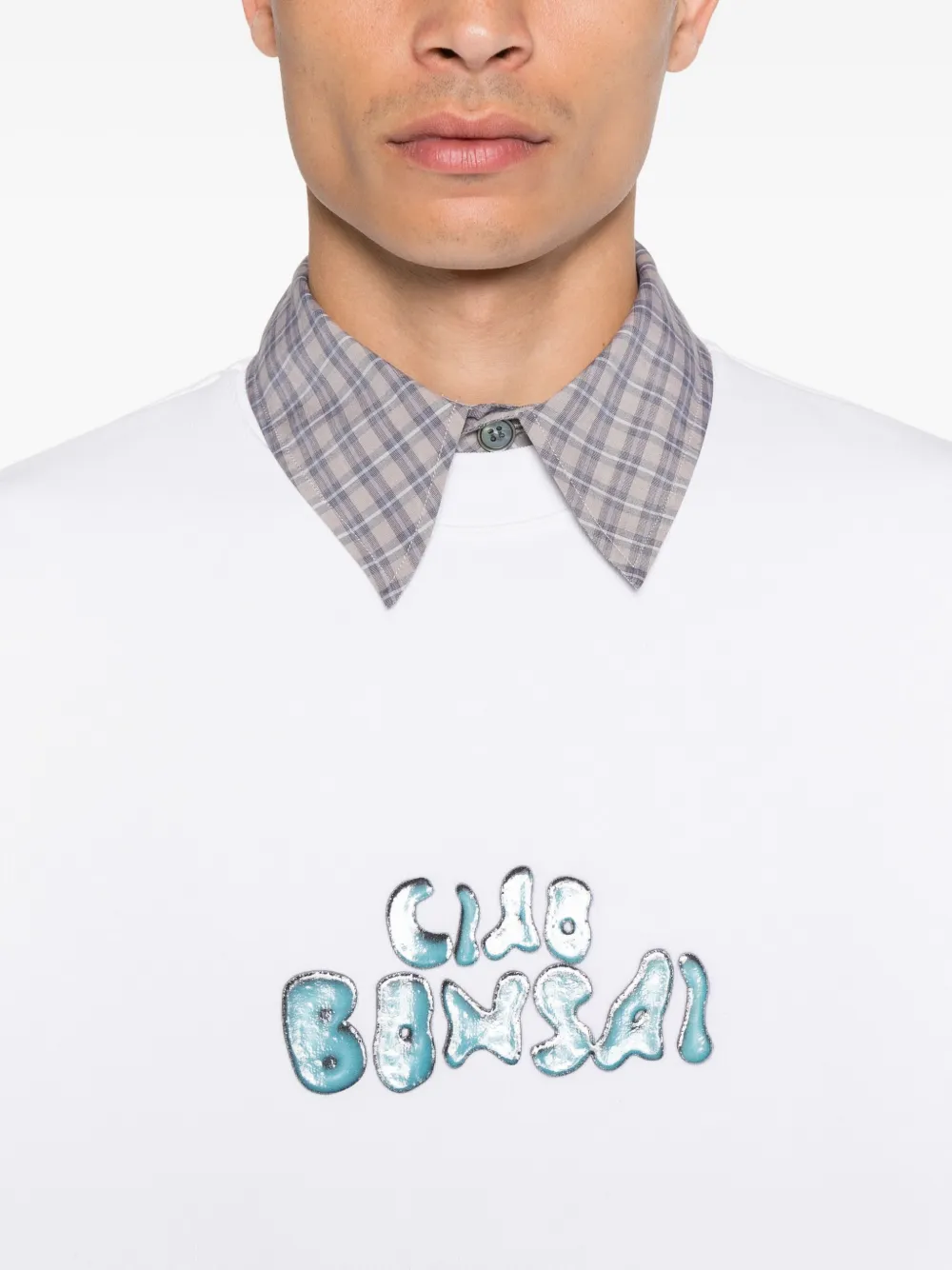 Bonsai Ciao sweater met ronde hals Wit