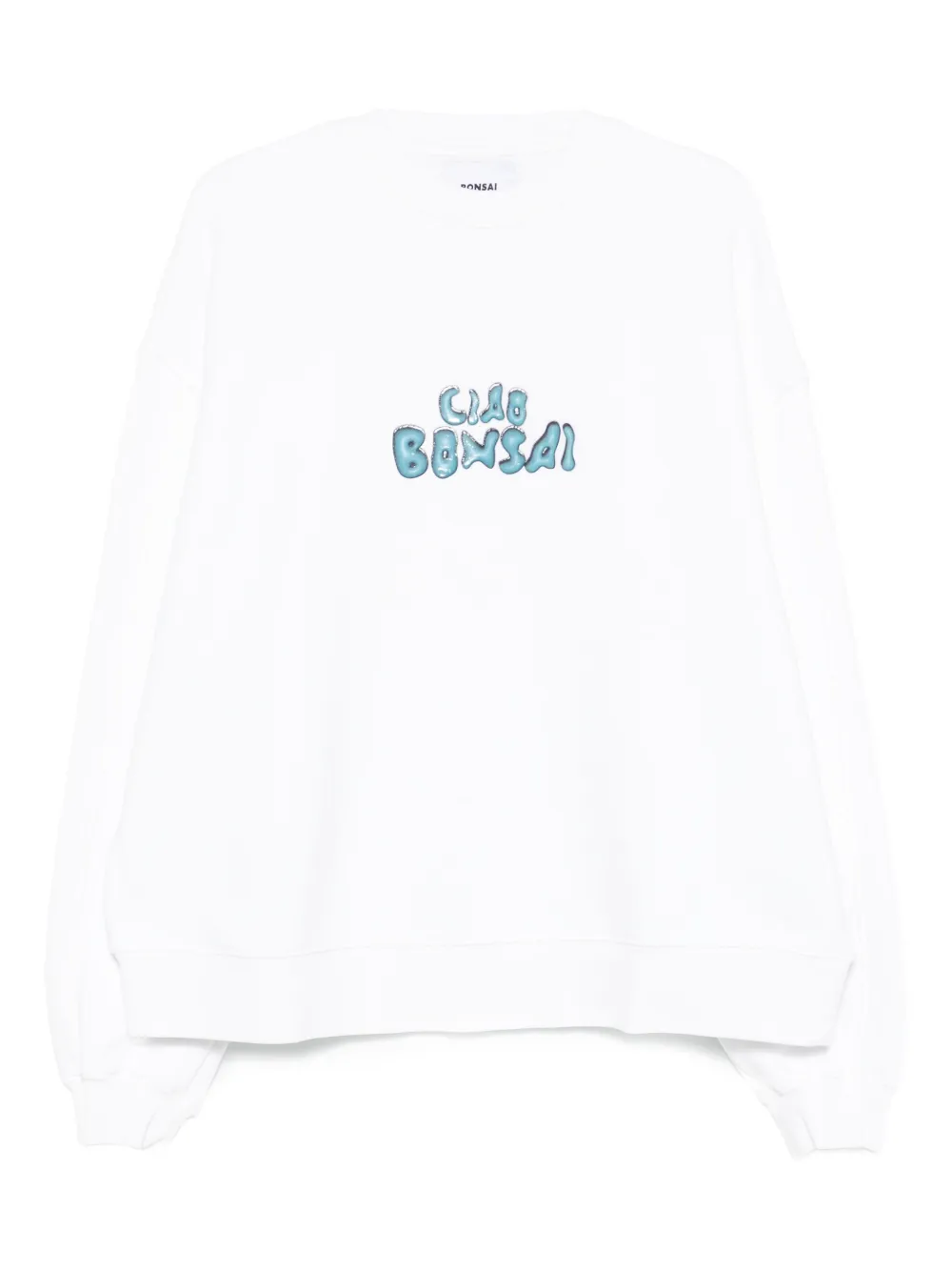 Bonsai Ciao sweater met ronde hals Wit