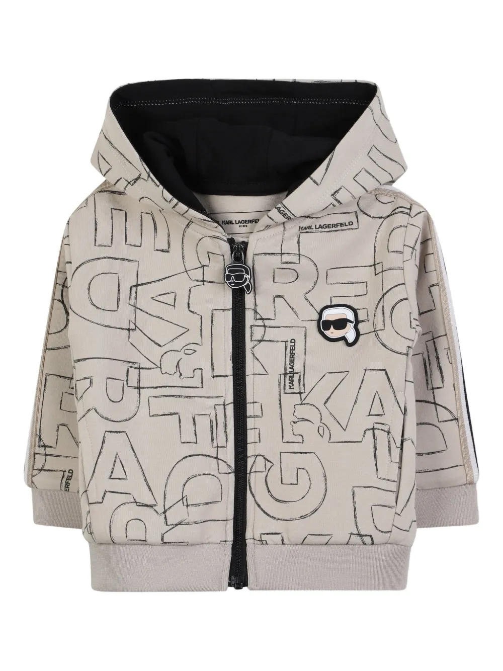 Karl Lagerfeld Graphic-print Striped Tracksuit Set (set Of Three) In Multi
