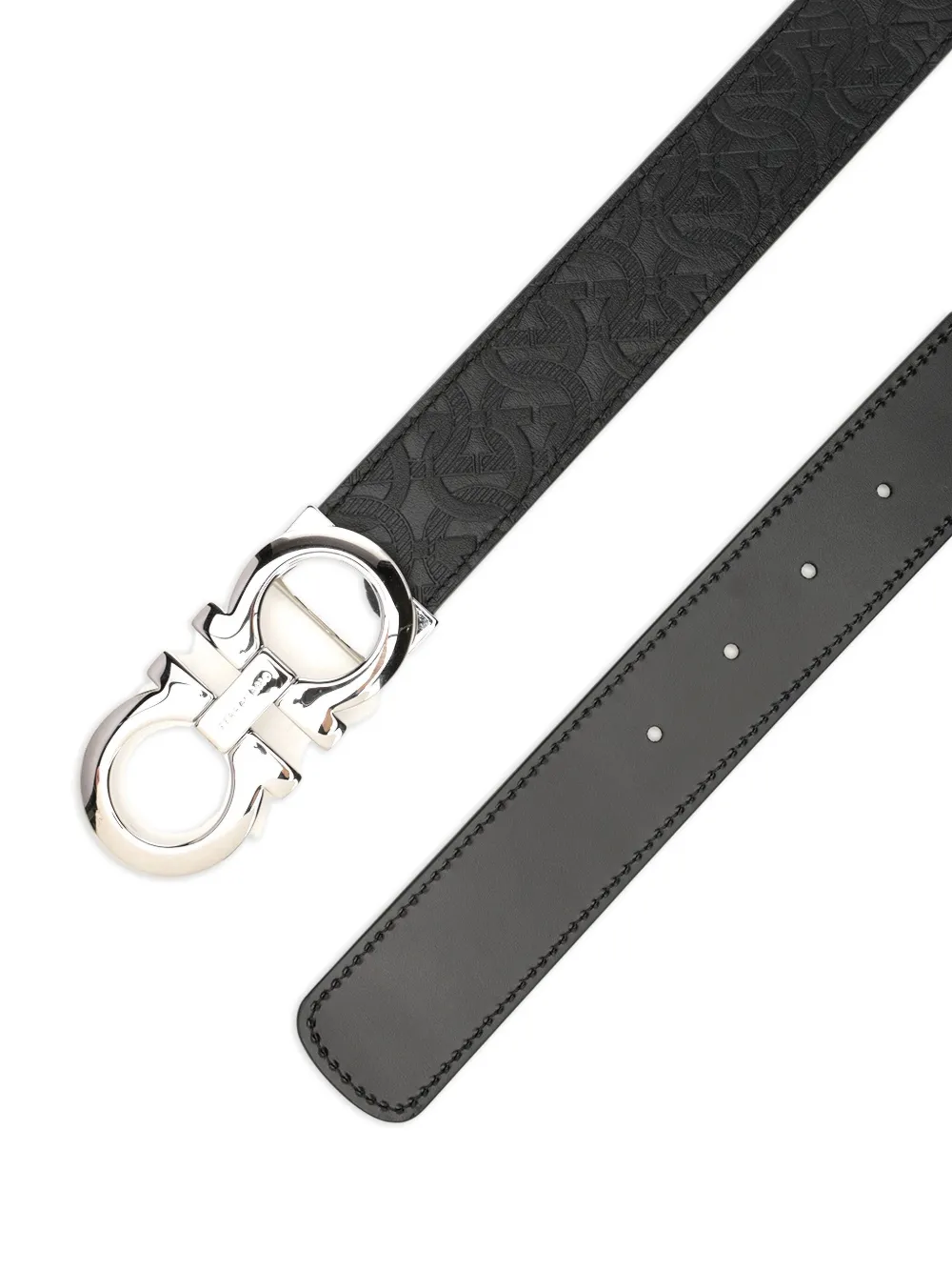Ferragamo monogram-embossed leather belt | Image 2