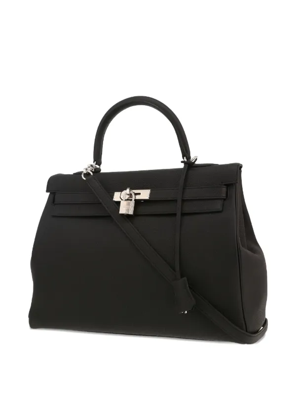 HERMES エルメス ケリー ハンドバッグ バック Hermès Pre-Owned ケリー 35 バッグ | ブラック | FARFETCH JP