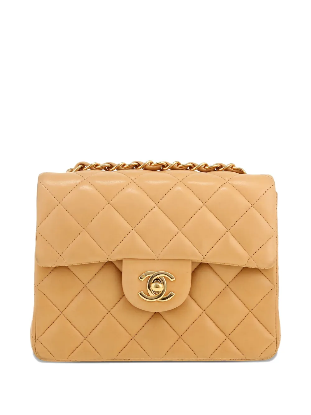 CHANEL Pre-Owned Carré ショルダーバッグ ミニ - ニュートラル CHANEL Pre-Owned Carré ショルダーバッグ ミニ - ニュートラル