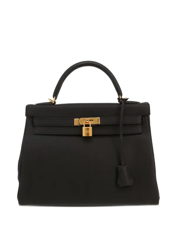 Hermès Pre-owned Kelly 32 Handbag in Black