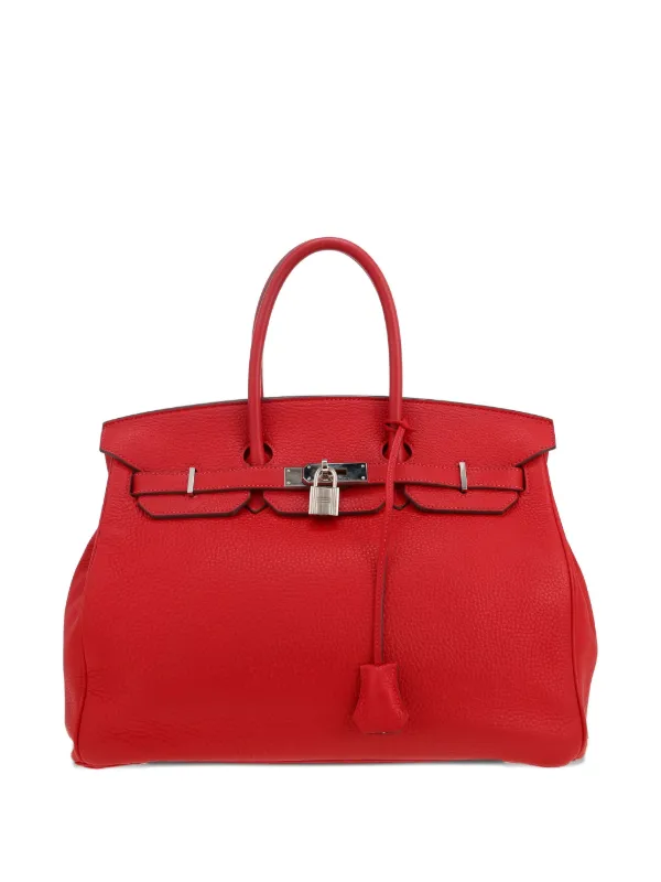 Hermès Pre-owned Birkin 35 Handbag in Red