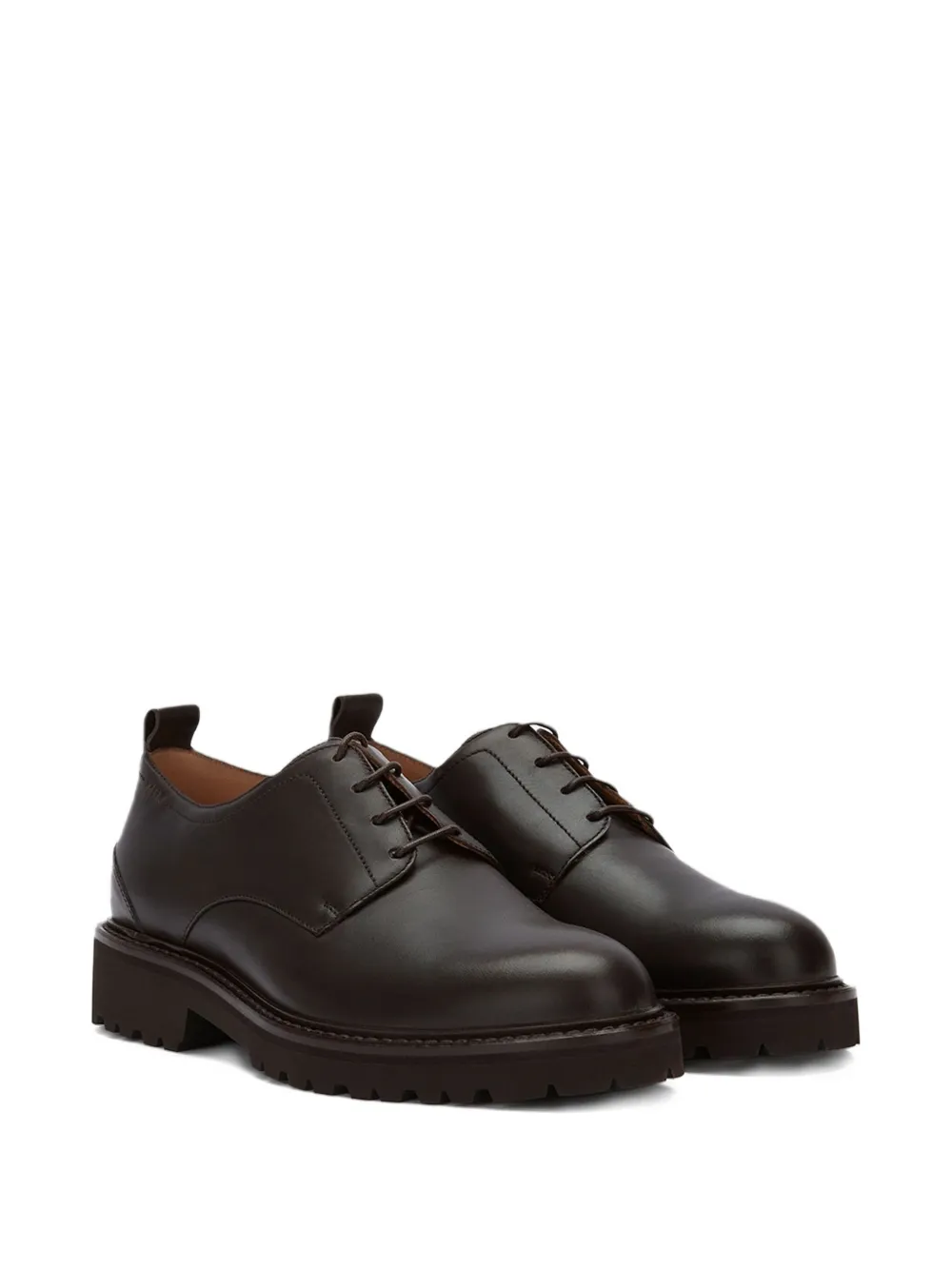 Bally lace-up leather derby shoes Brown