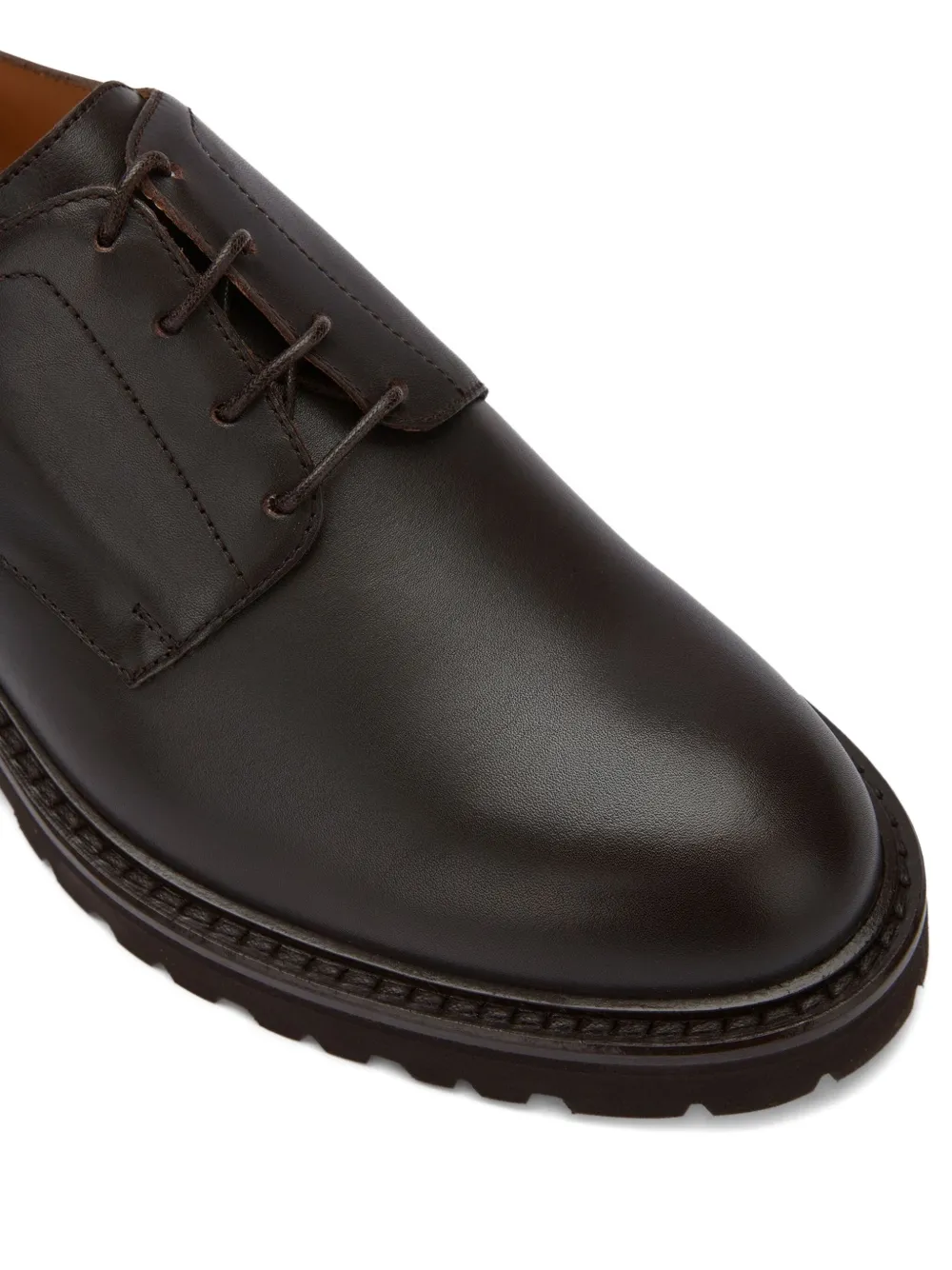 Bally lace-up leather derby shoes Brown