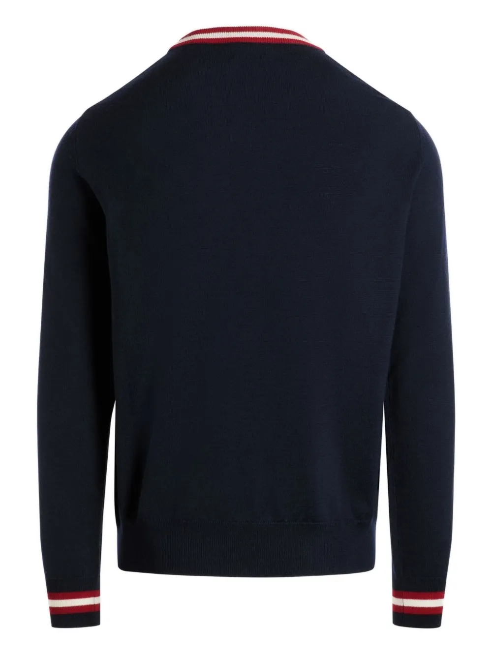 Bally Wollen trui met gestreepte afwerking - Blauw