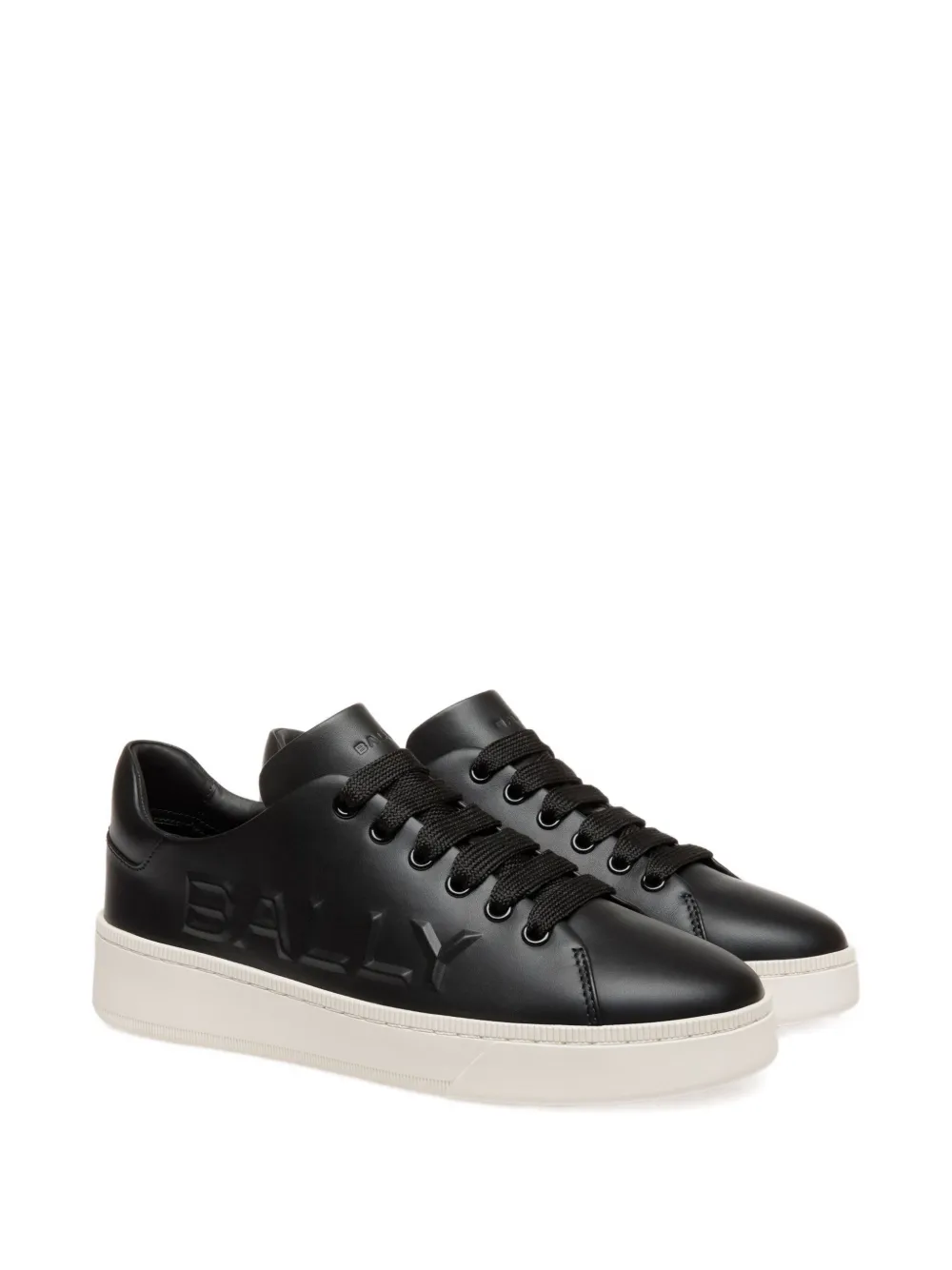 Bally Raise leren sneakers met logo-reliëf - Zwart