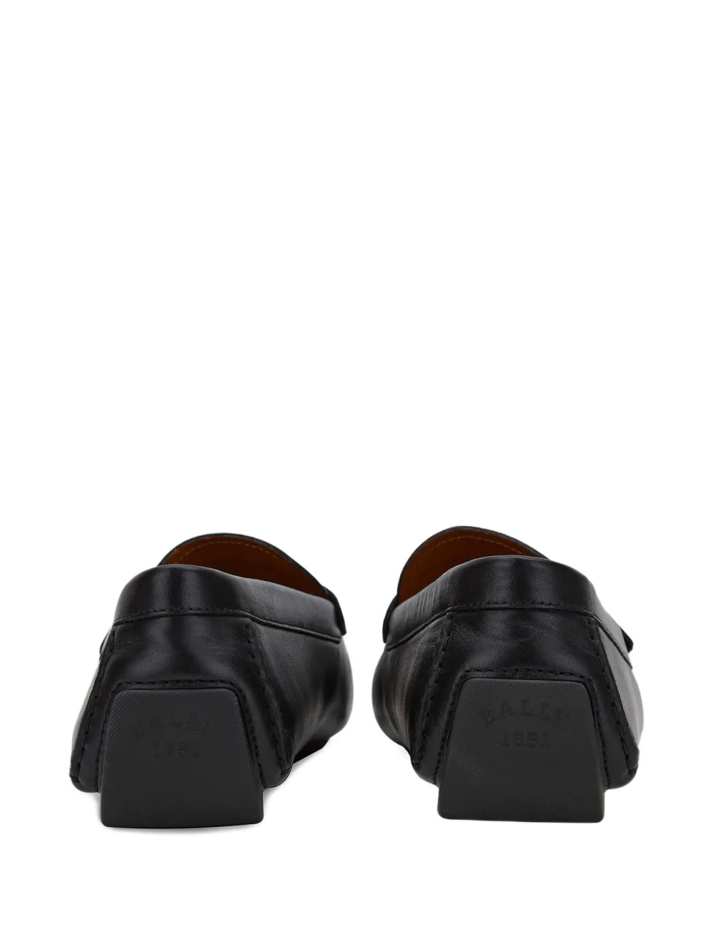 Bally Driver leather B-detail loafers Black