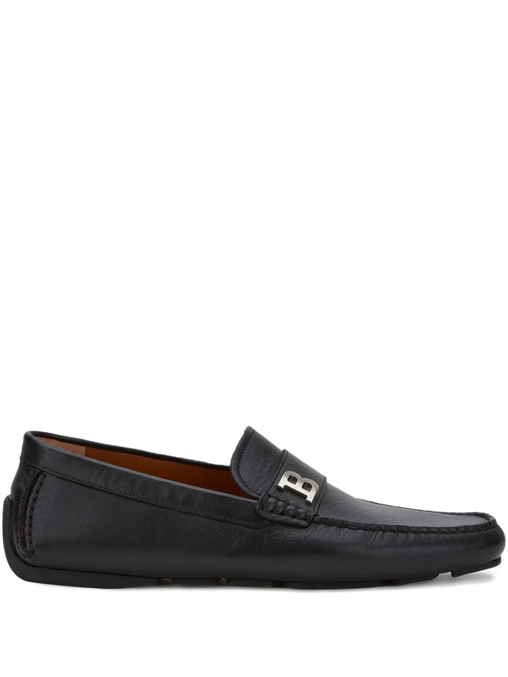 Bally Driver leather B-detail loafers Black