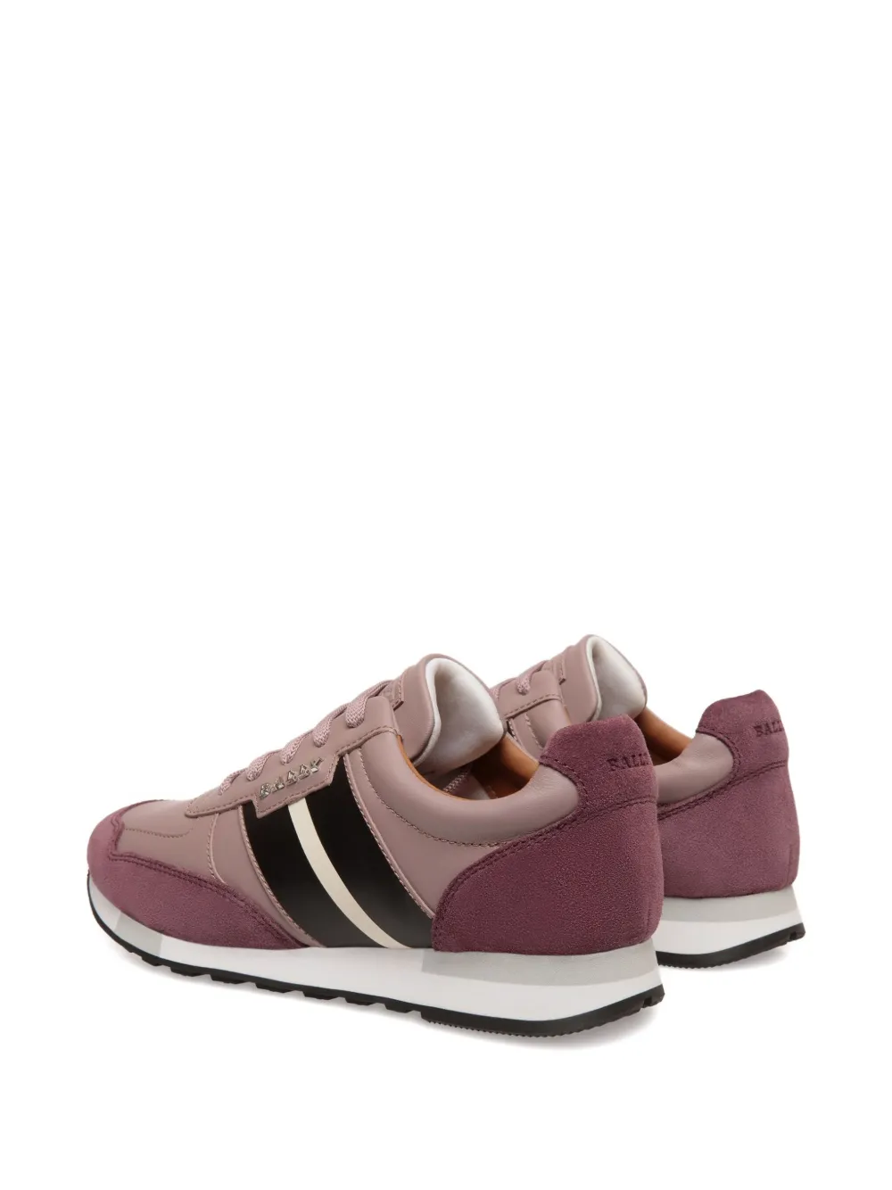 Bally leather stripe sneakers LIGHT MAUVE QUARZO