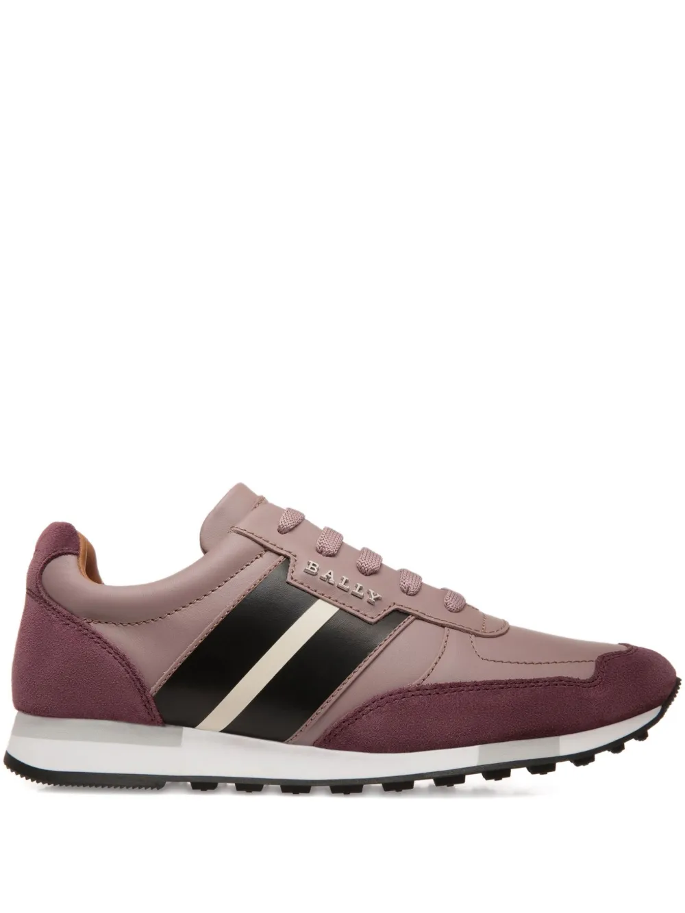Bally leather stripe sneakers LIGHT MAUVE QUARZO
