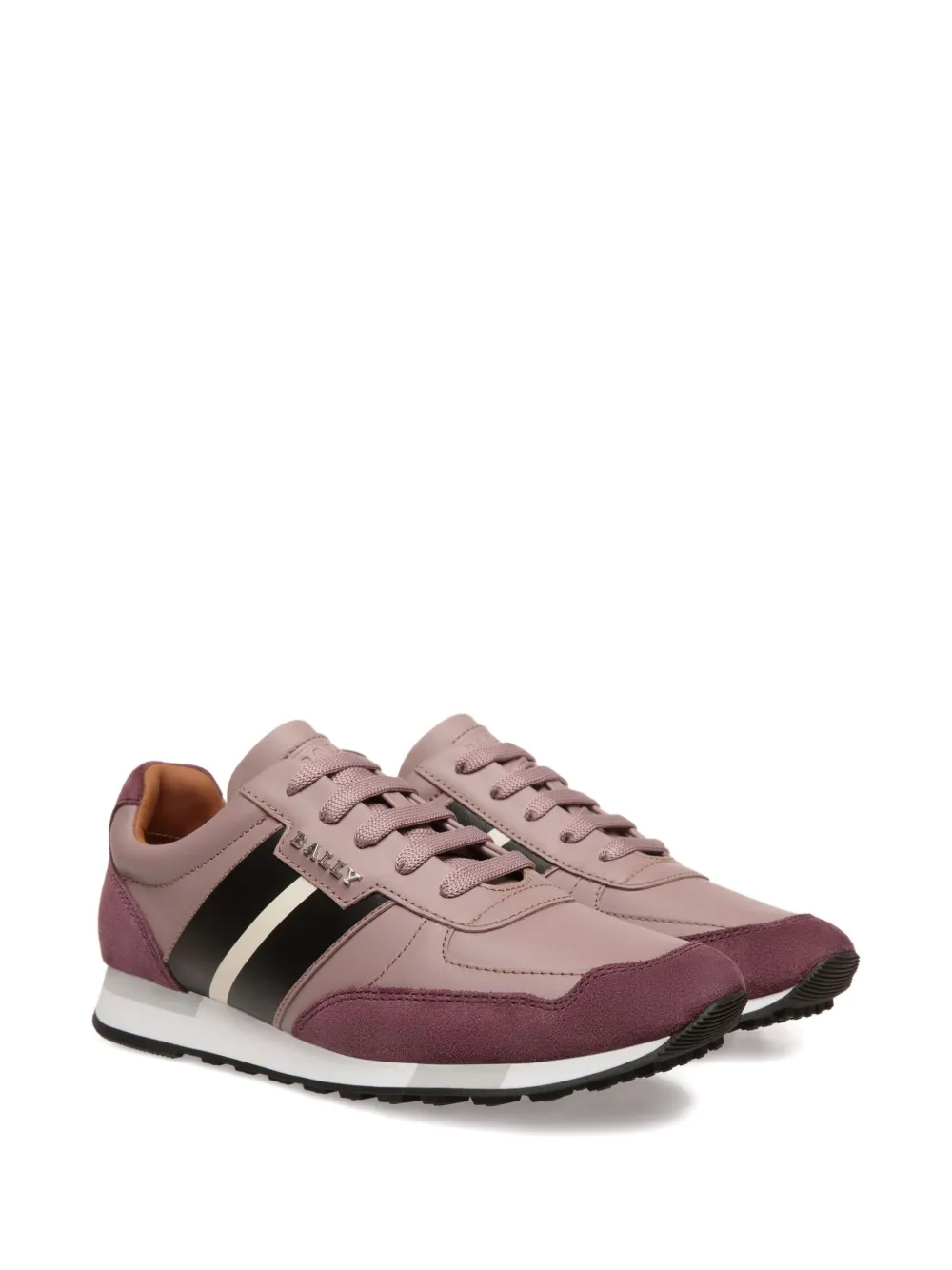 Bally leather stripe sneakers LIGHT MAUVE QUARZO