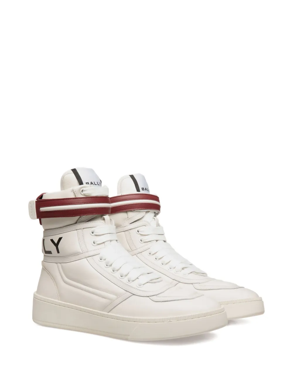 Bally Raise high-top sneakers met leren bandje Wit