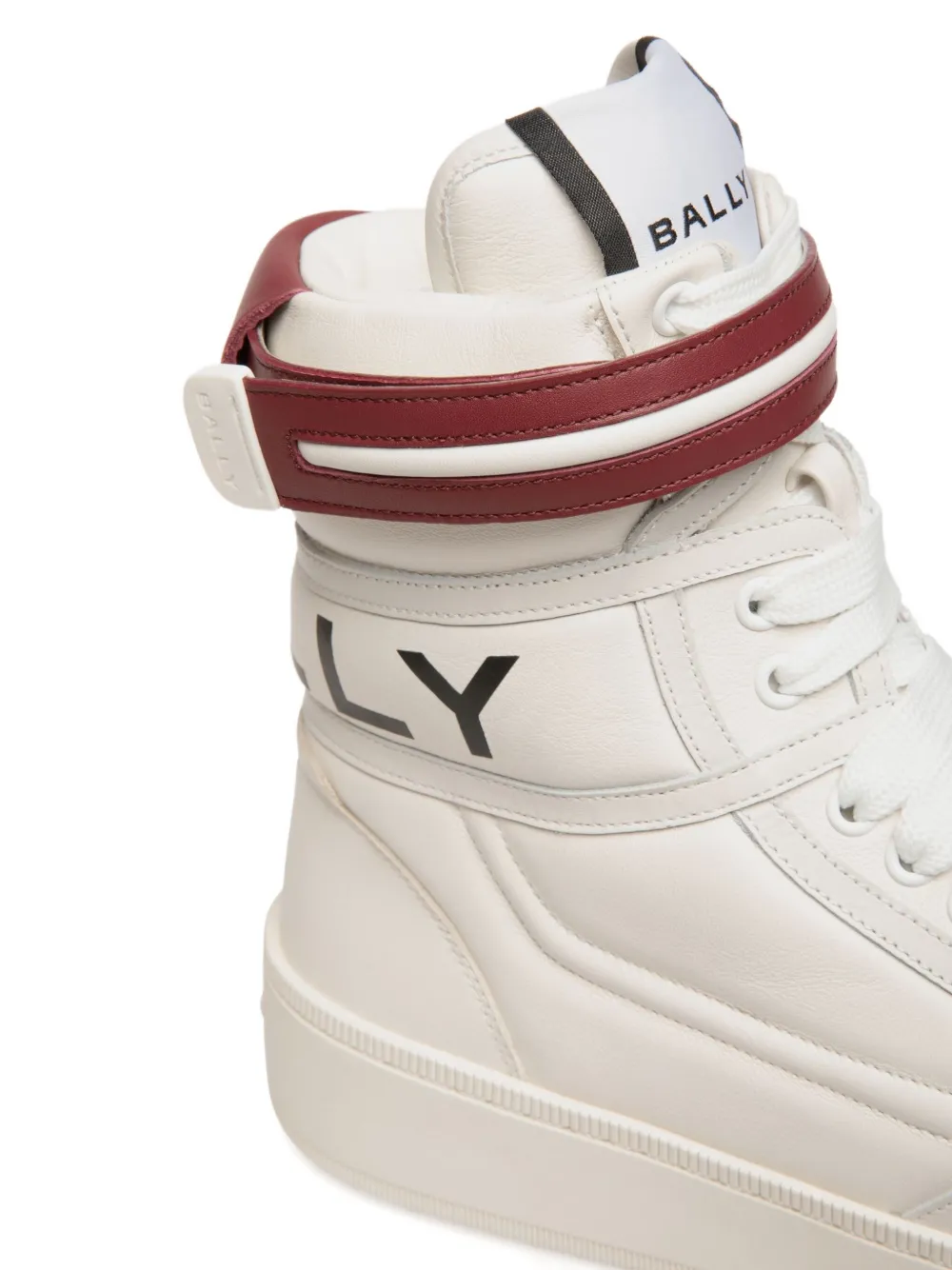Bally Raise high-top sneakers met leren bandje Wit