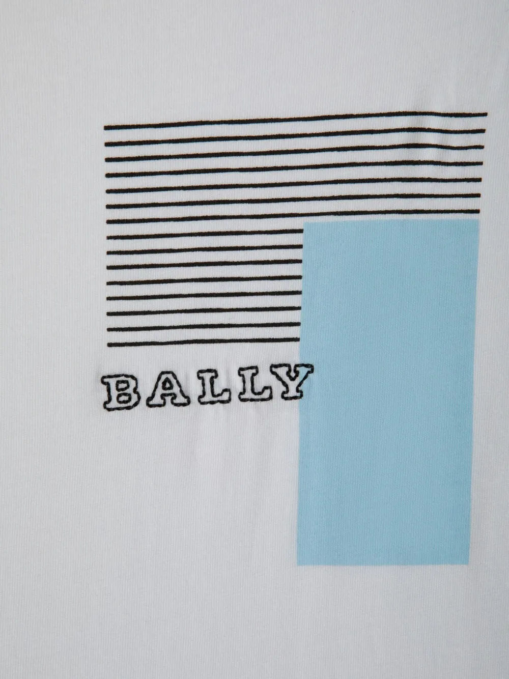 Bally Grafisch T-shirt met logostreep Wit