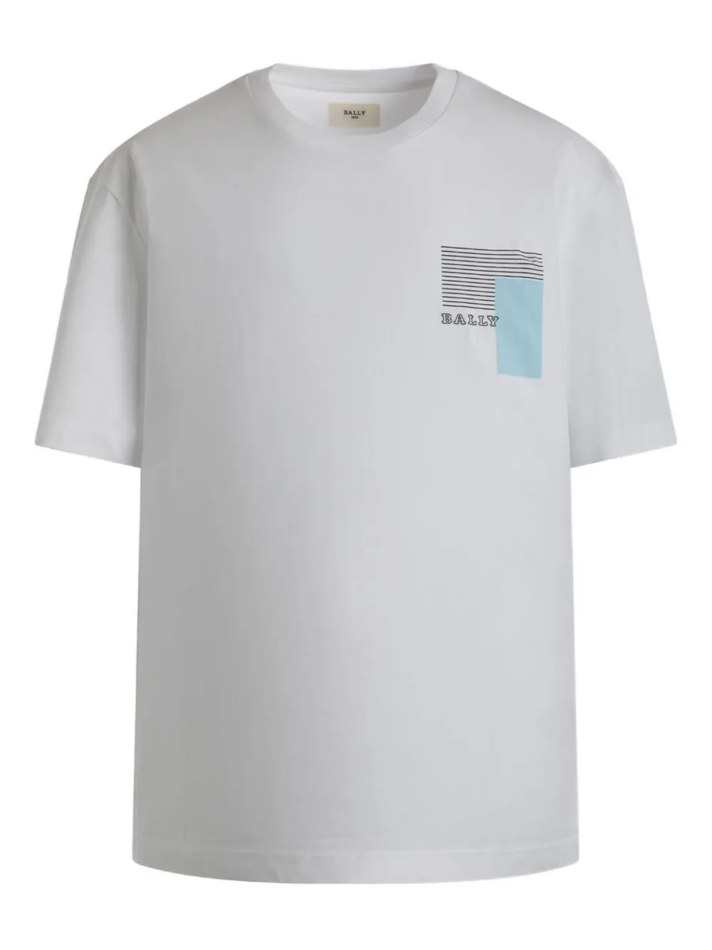 Bally Grafisch T-shirt met logostreep Wit