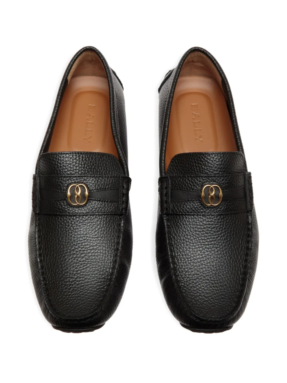 Bally Pilot Driver grained-leather loafers Black