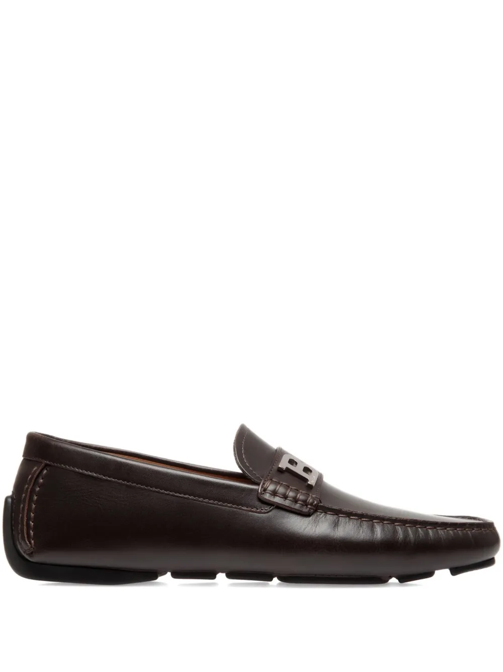 Bally Driver leather B-detail loafers Bruin