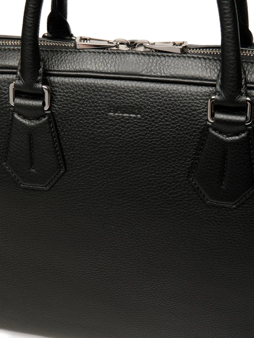 Bally Aktetas van korrelig leer Zwart