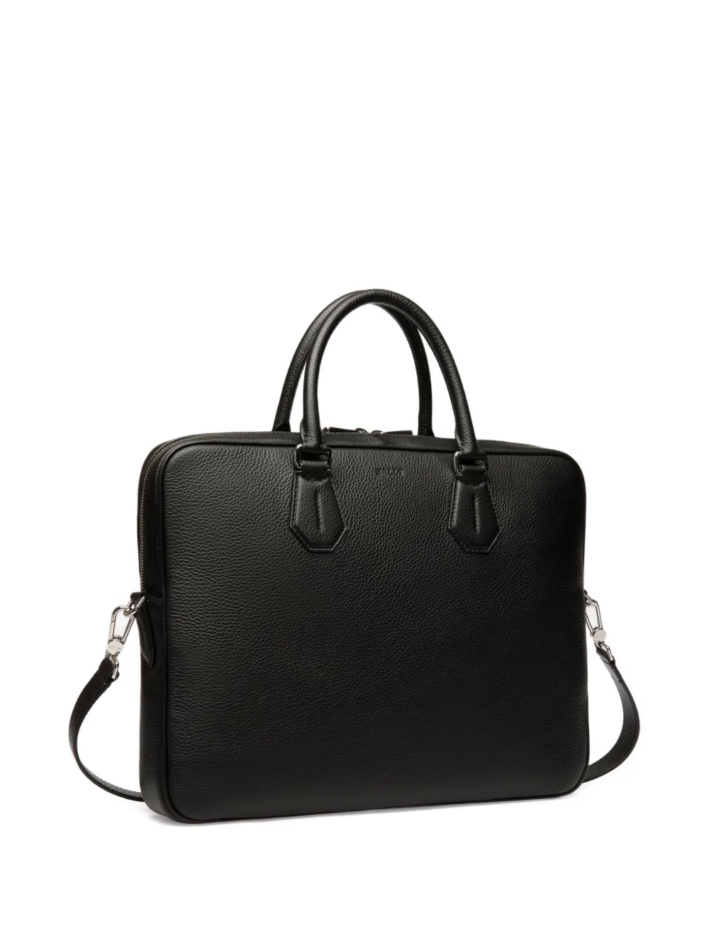 Bally Aktetas van korrelig leer Zwart