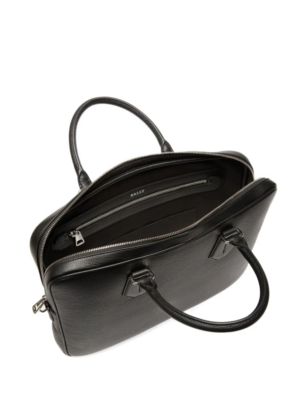 Bally Aktetas van korrelig leer Zwart