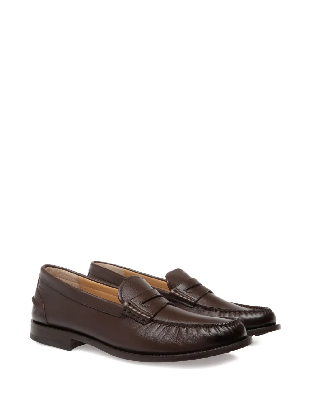 Bally Leren loafers - Bruin