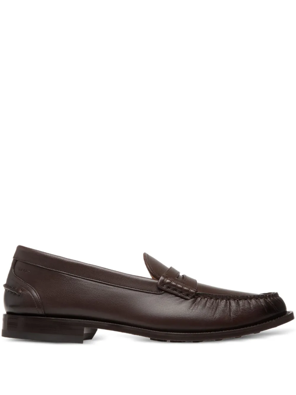 Bally Leren loafers Bruin
