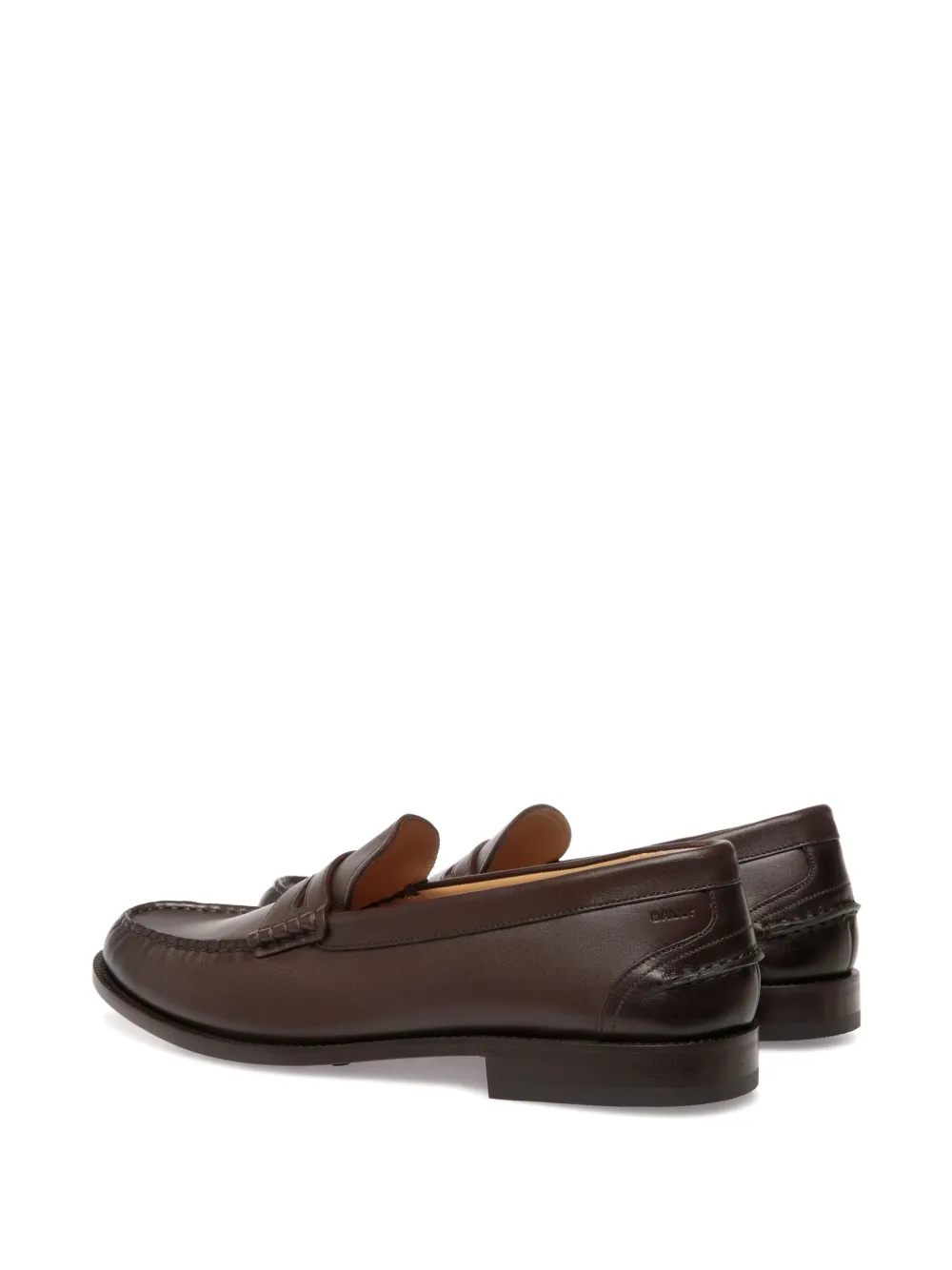 Bally Leren loafers Bruin