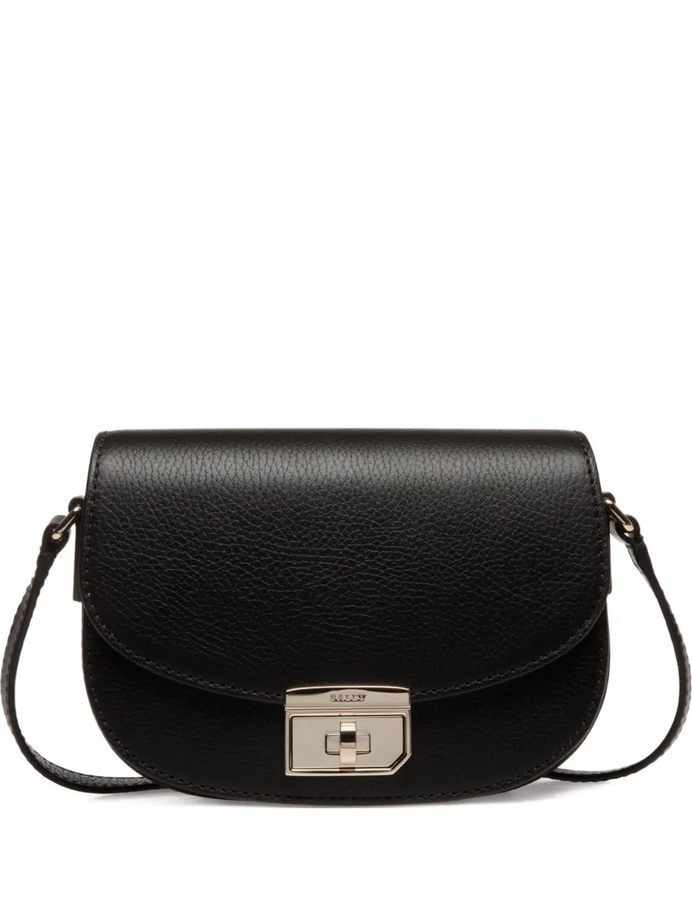 Bally Embossed Clasp Mini Bag In Black