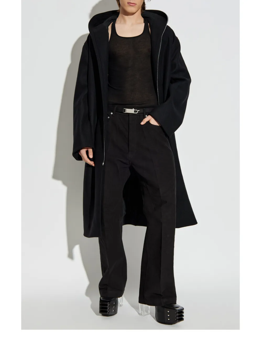Rick Owens Geribbeld hemd met racerback Zwart