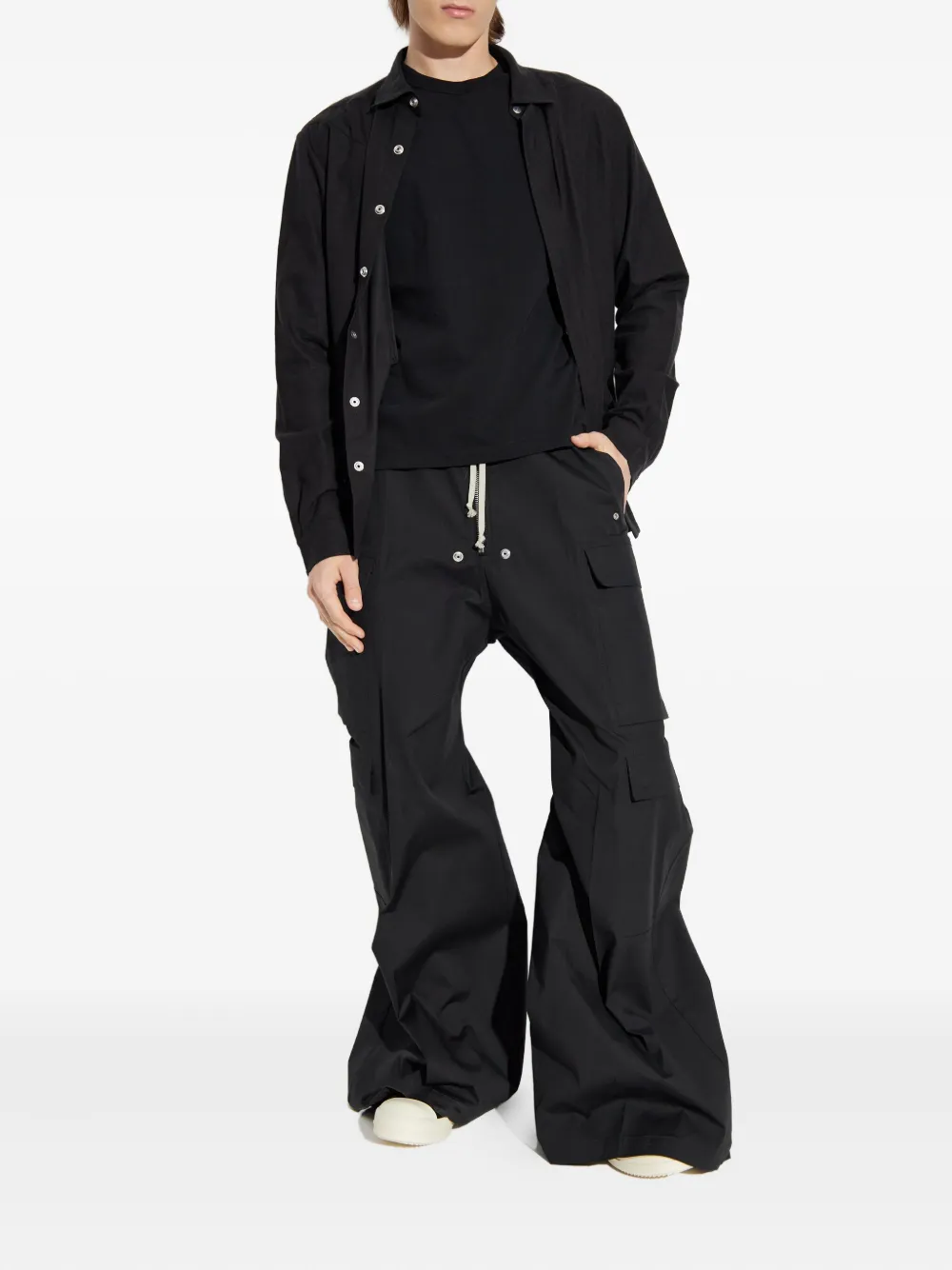 Rick Owens Overhemd met vlakken Zwart