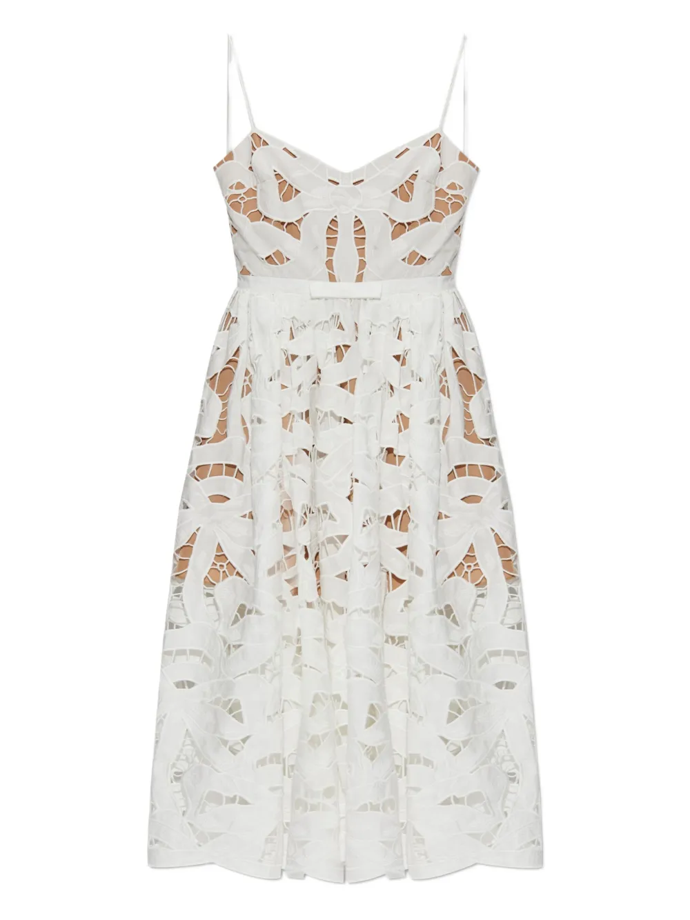 Self-Portrait bow-detail dress Wit