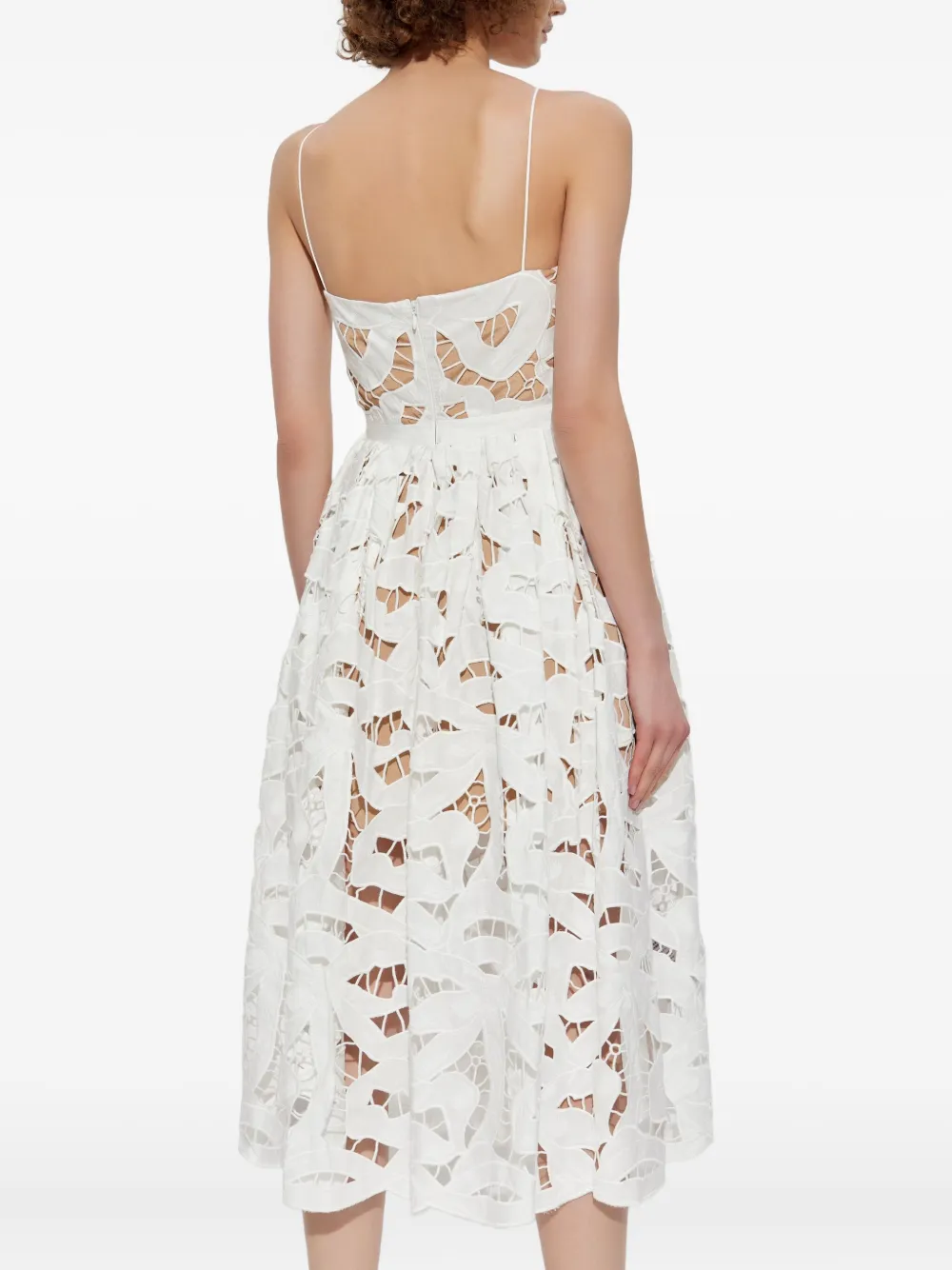 Self-Portrait bow-detail dress Wit
