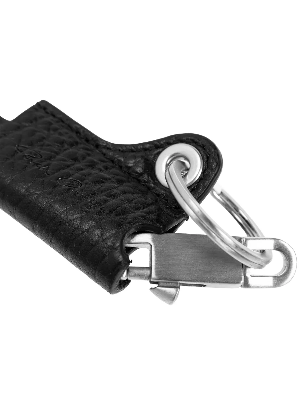 Rick Owens Leren sleutelhanger Zwart