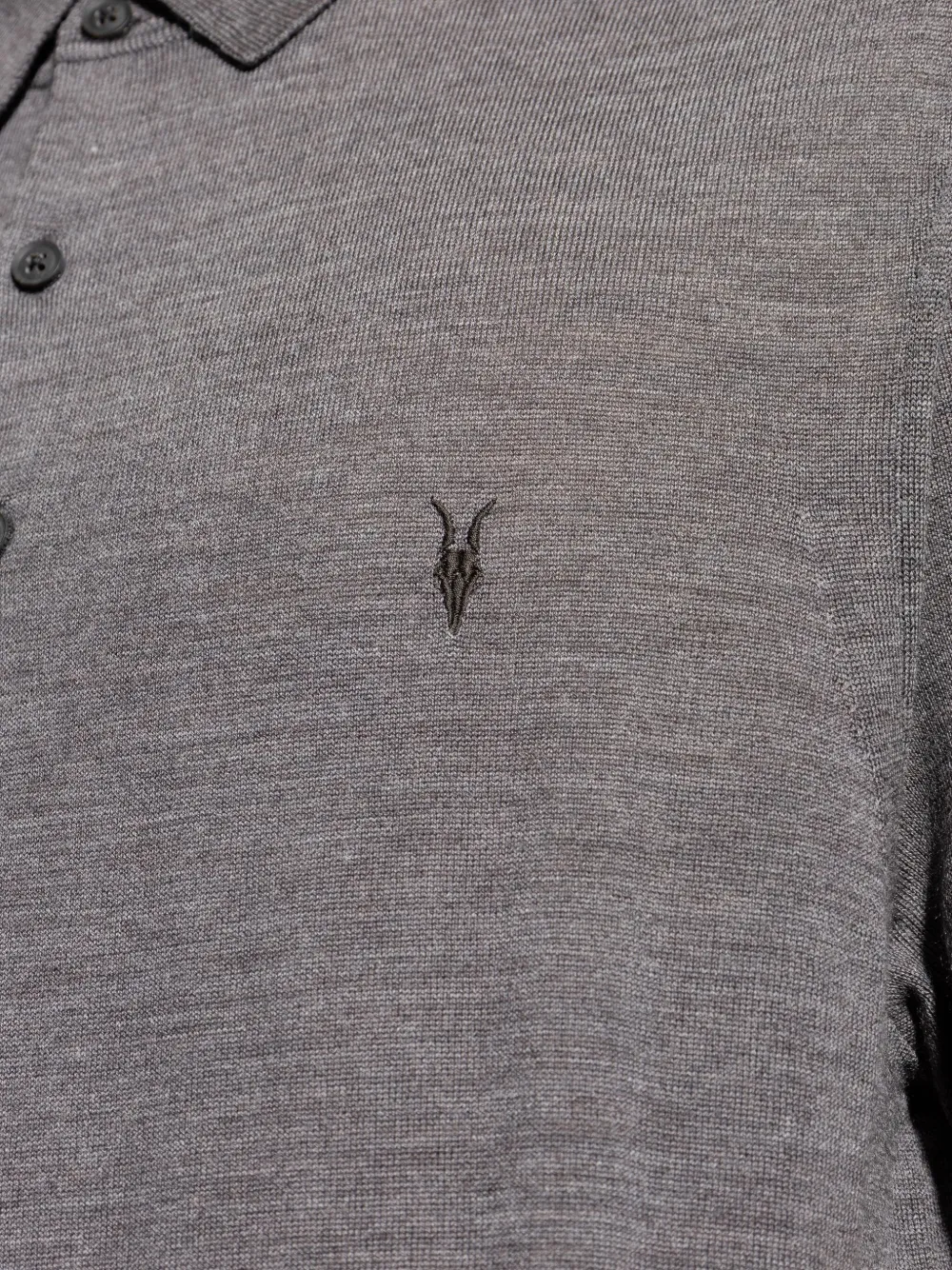 AllSaints short-sleeves logo polo shirt Grijs