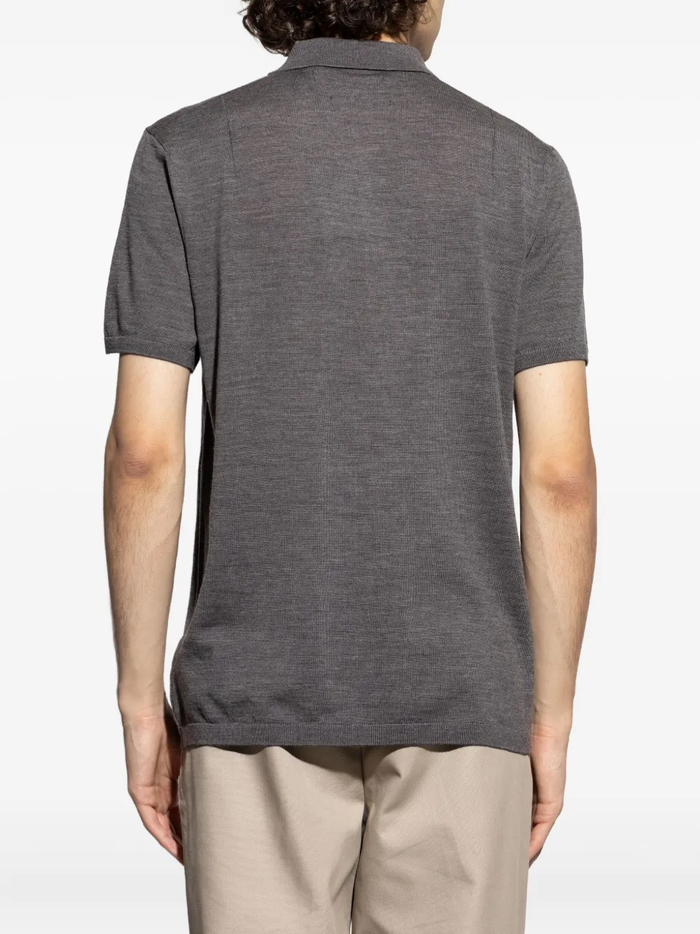 AllSaints short-sleeves logo polo shirt Grijs