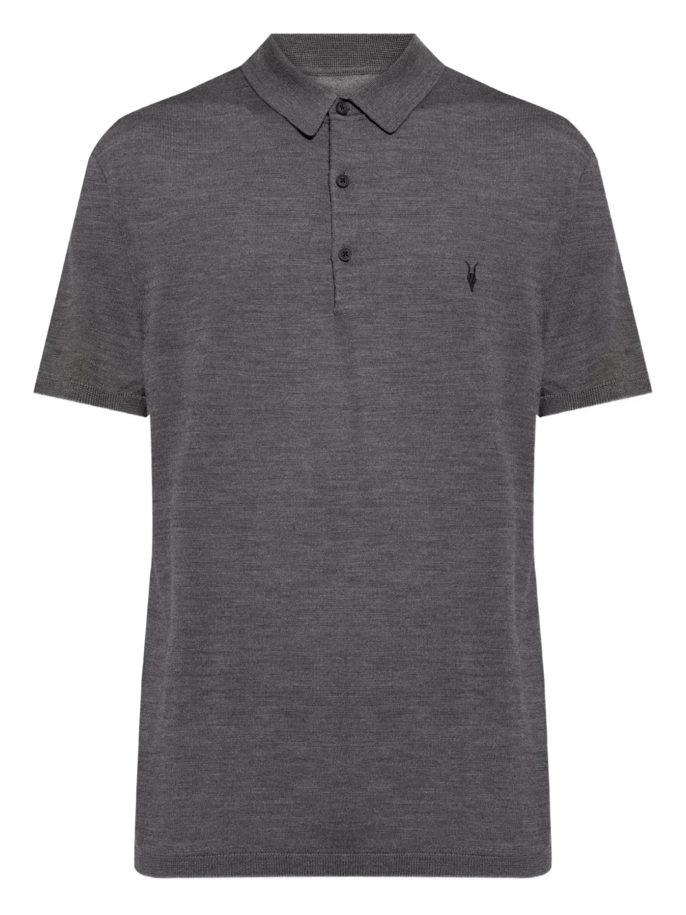 AllSaints short-sleeves logo polo shirt Grijs
