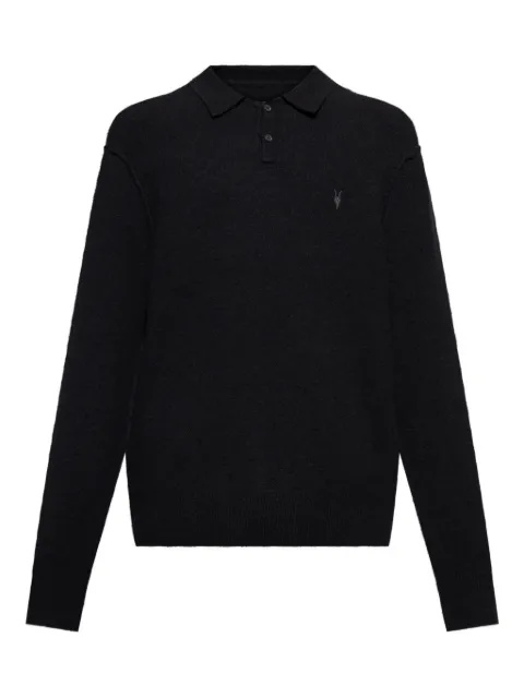 AllSaints Sattten polo-neck long-sleeves sweater