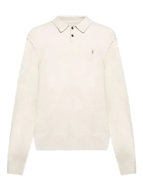 AllSaints embroidered polo shirt