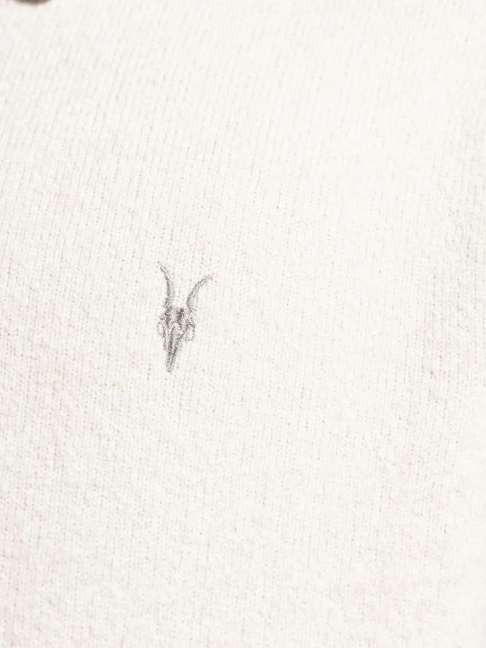 AllSaints embroidered polo shirt Beige
