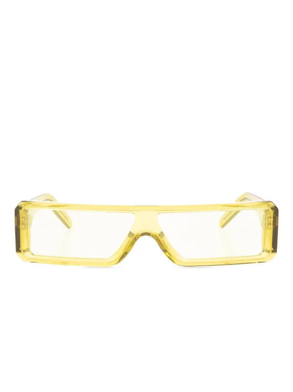 Rick Owens rectangular-frame Sunglasses | イエロー | FARFETCH JP