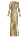 Self-Portrait open-back maxi dress - Yellow