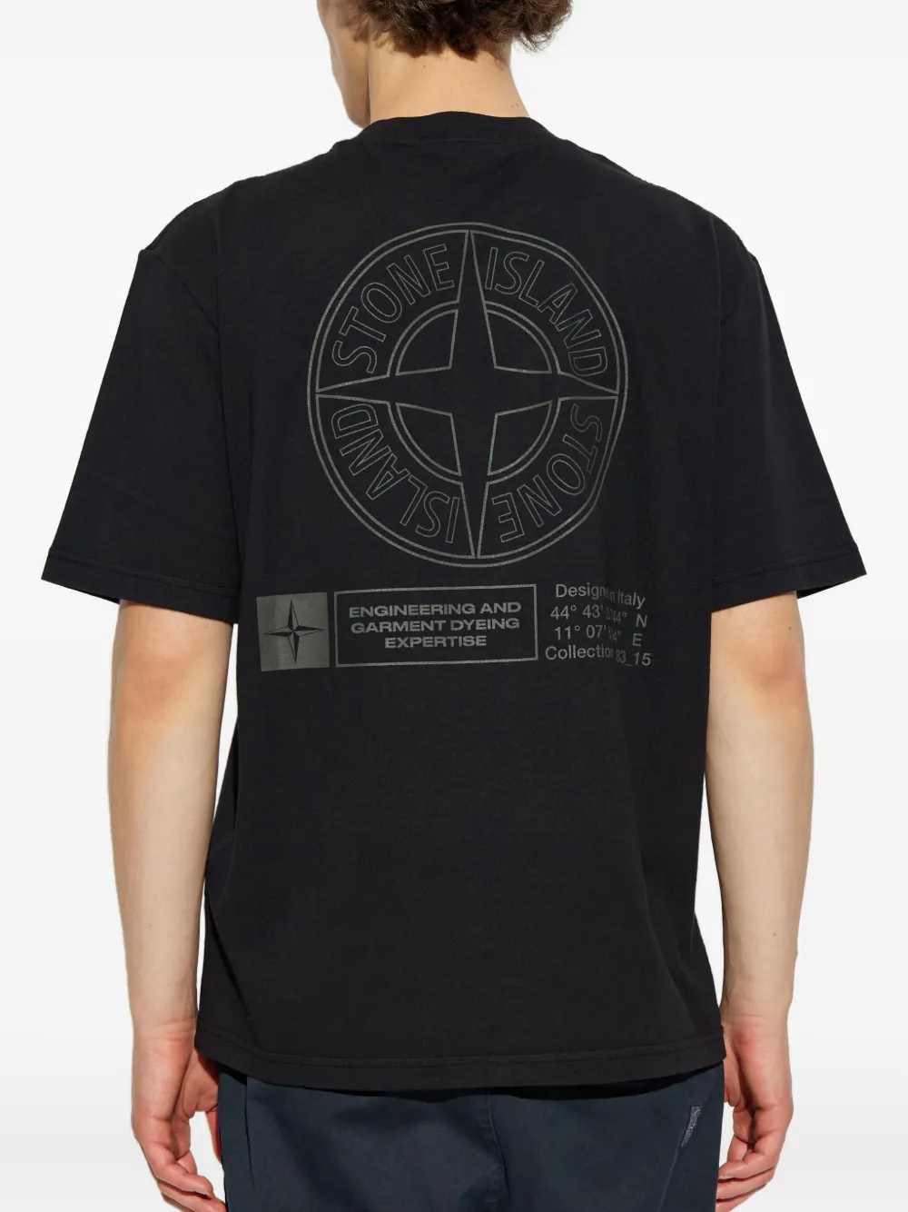 Stone Island Katoenen T-shirt Zwart