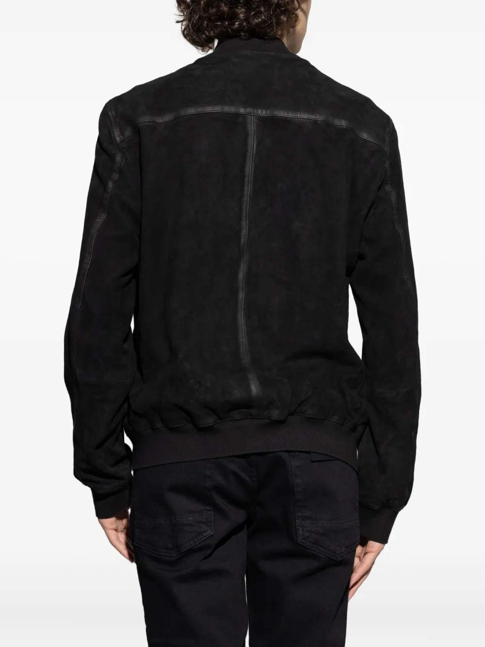 AllSaints Suède bomberjack Zwart